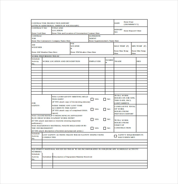 Production Status Report Template (1) TEMPLATES EXAMPLE TEMPLATES