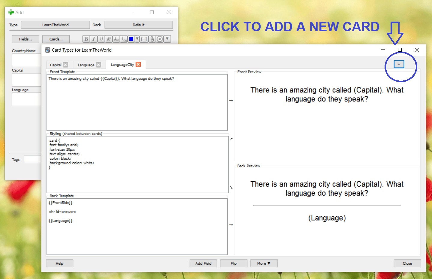 Anki Card Templates TEMPLATES EXAMPLE