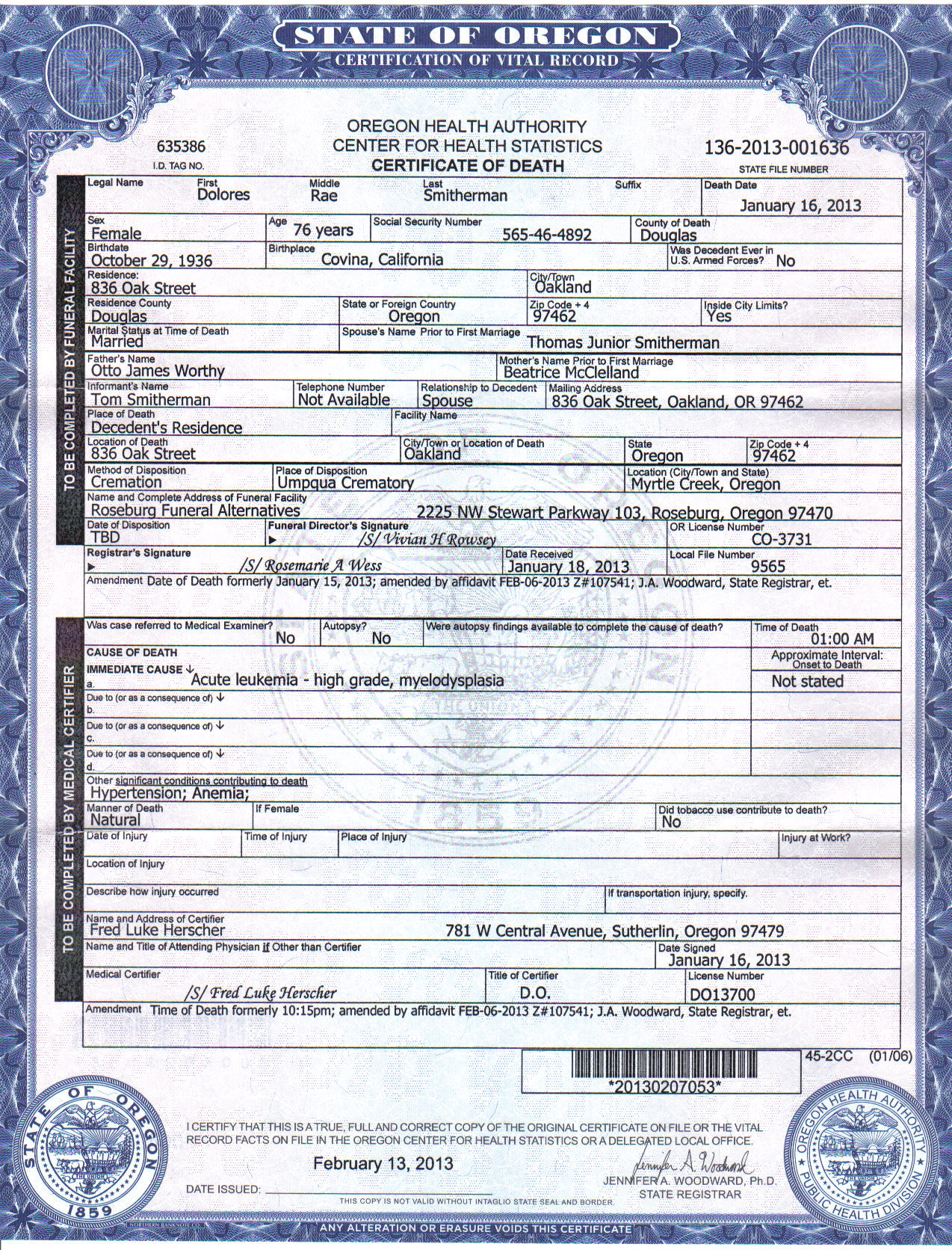 Smitherman Genealogy