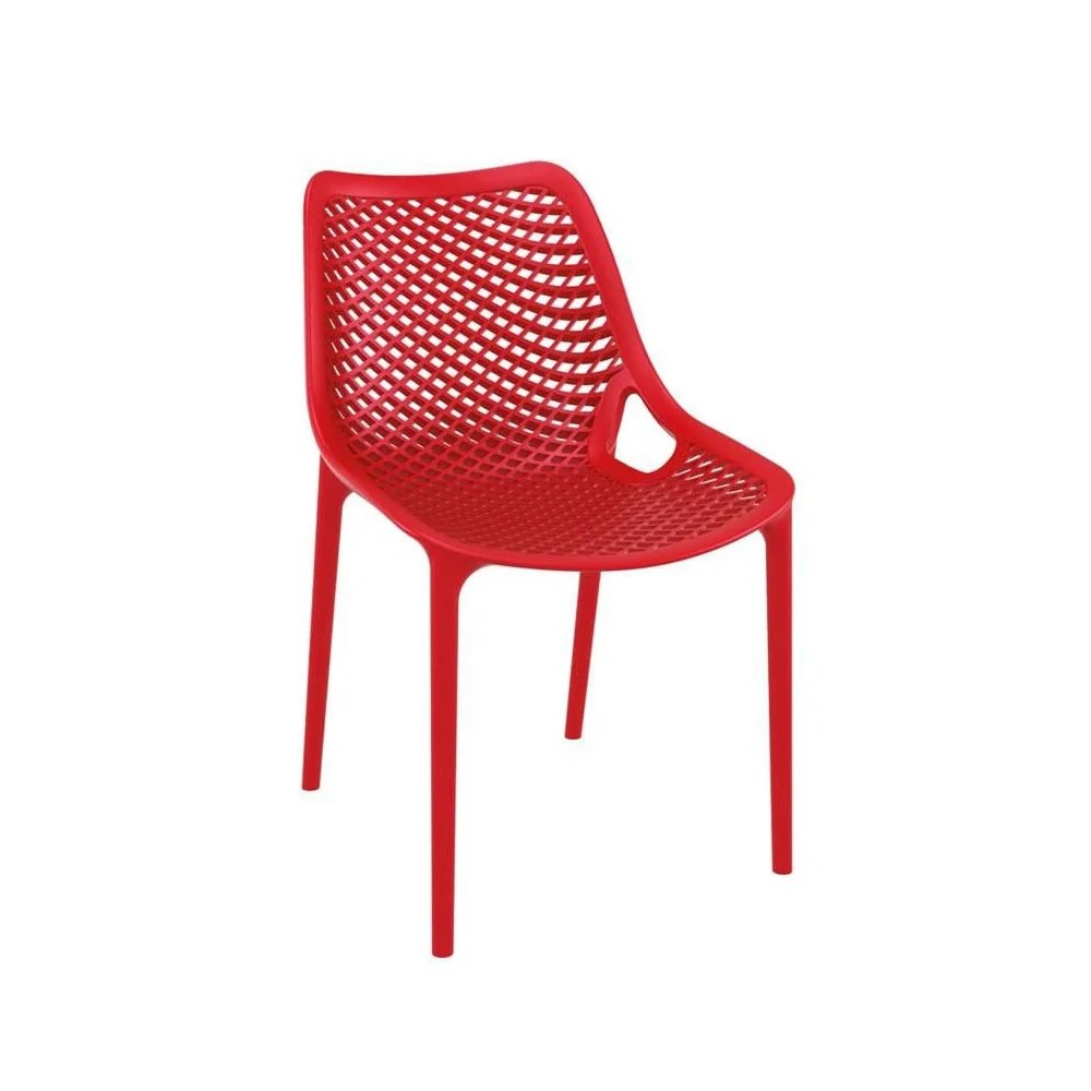 Patio Outdoor Garden Stackable RED Outdoor Chairs Strong Commercial