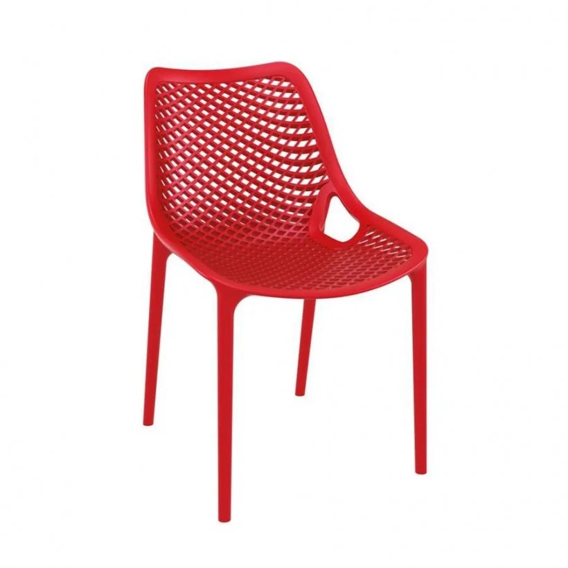Patio Outdoor Garden Stackable RED Outdoor Chairs Strong Commercial