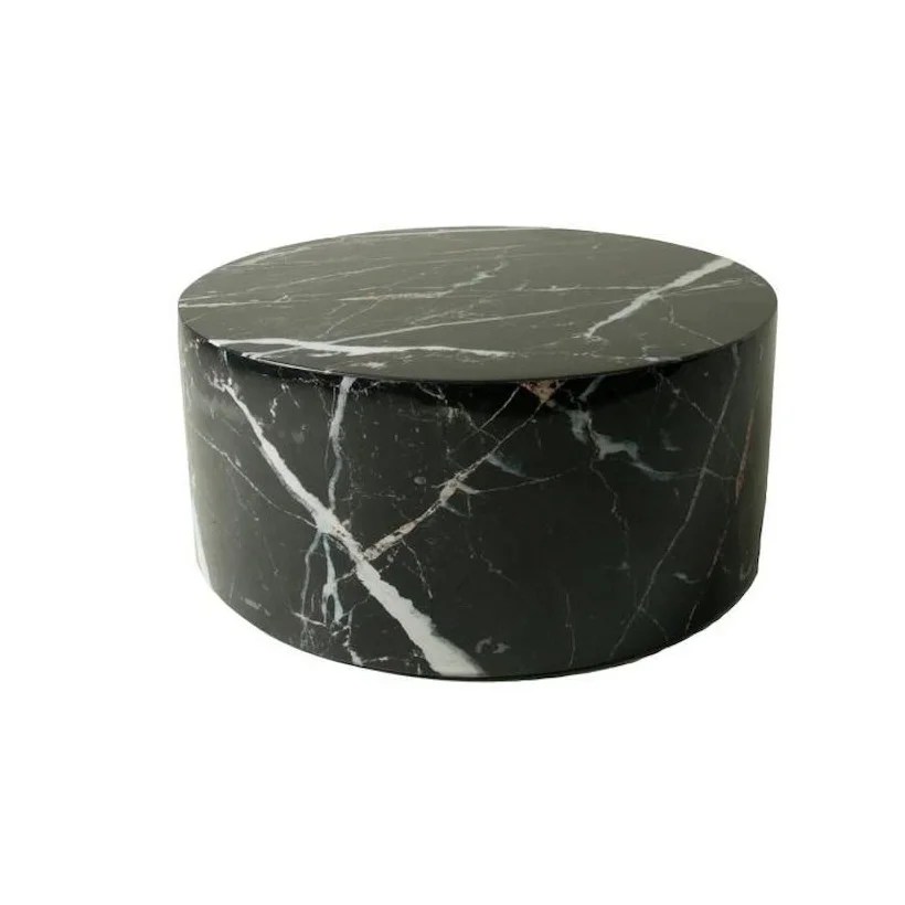 Black Marble Coffee Table Round Made from Genuine Marble Uk Store