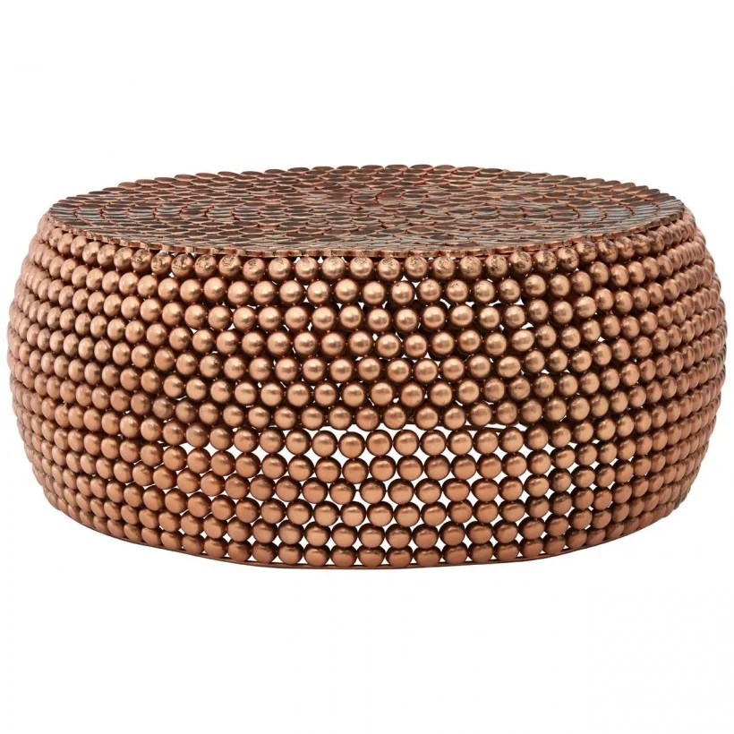 Designer Beaded copper coffee table uk • UK, US & Canada