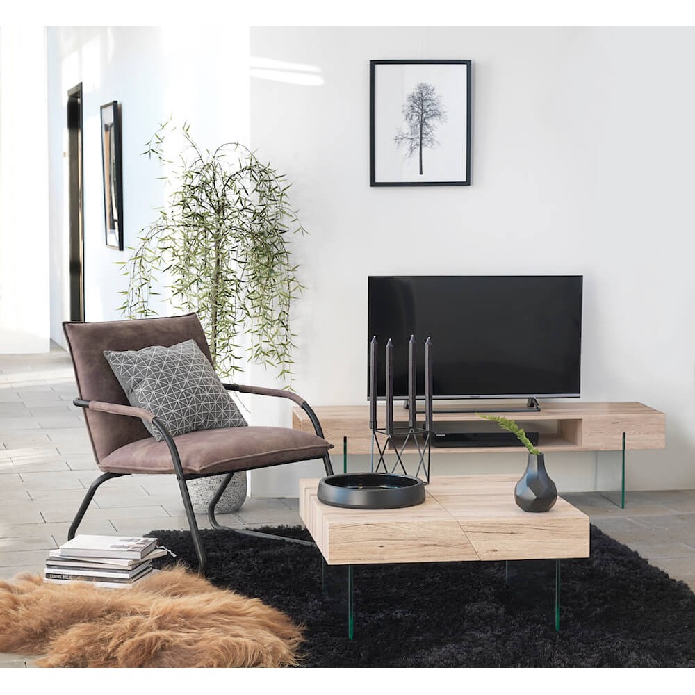 Modern Wood Glass Toronto Tv Unit Retro wooden tv units