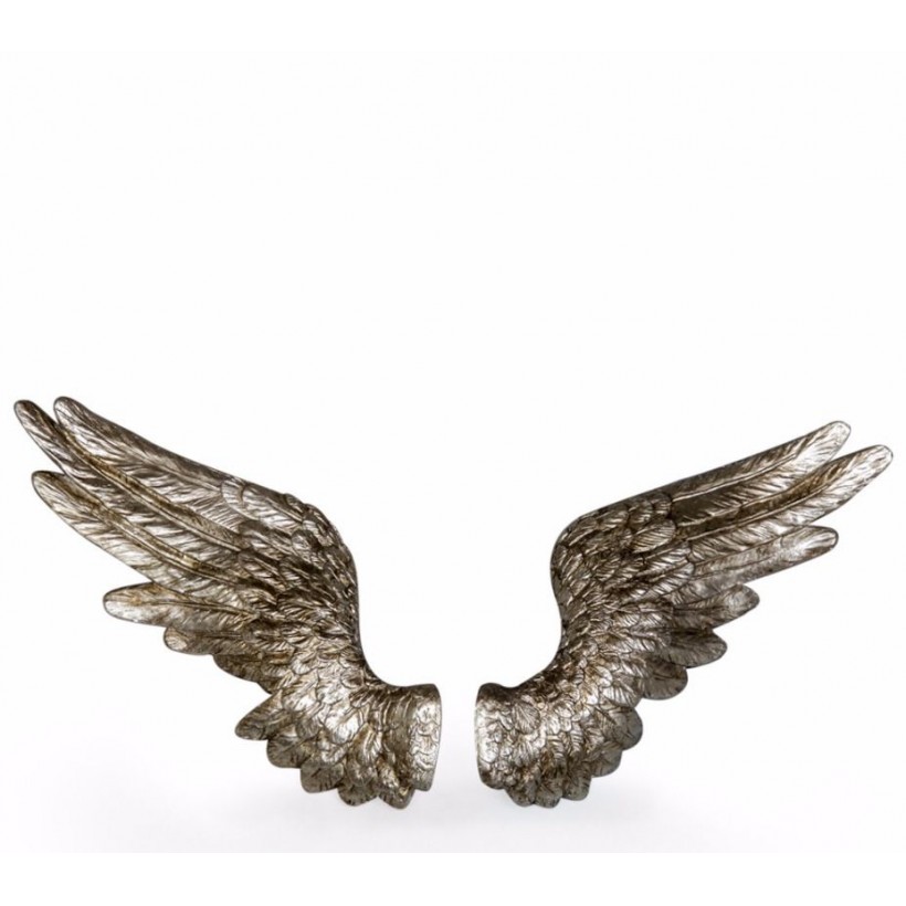 Silver Wall Hanging Angel Wings • UK, US & Canada