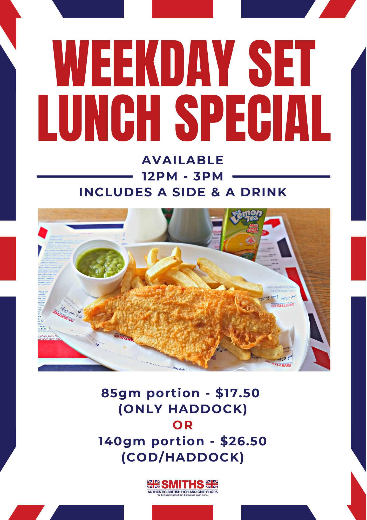 Smiths Fish and Chips Menu