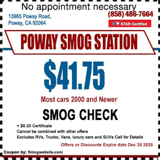 Poway Smog Station - Smog Coupons