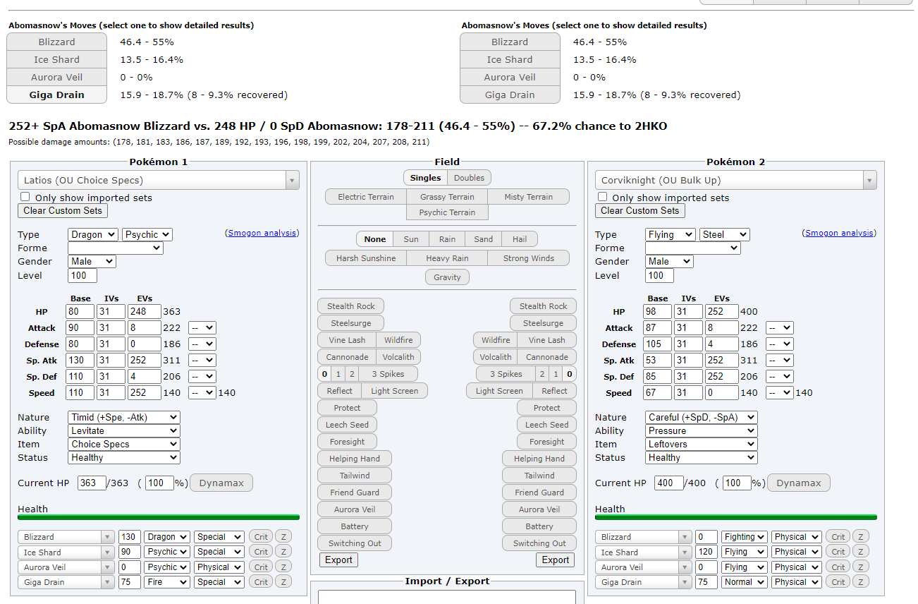 Programming Pokémon Showdown Damage Calculator Page 19 Smogon Forums