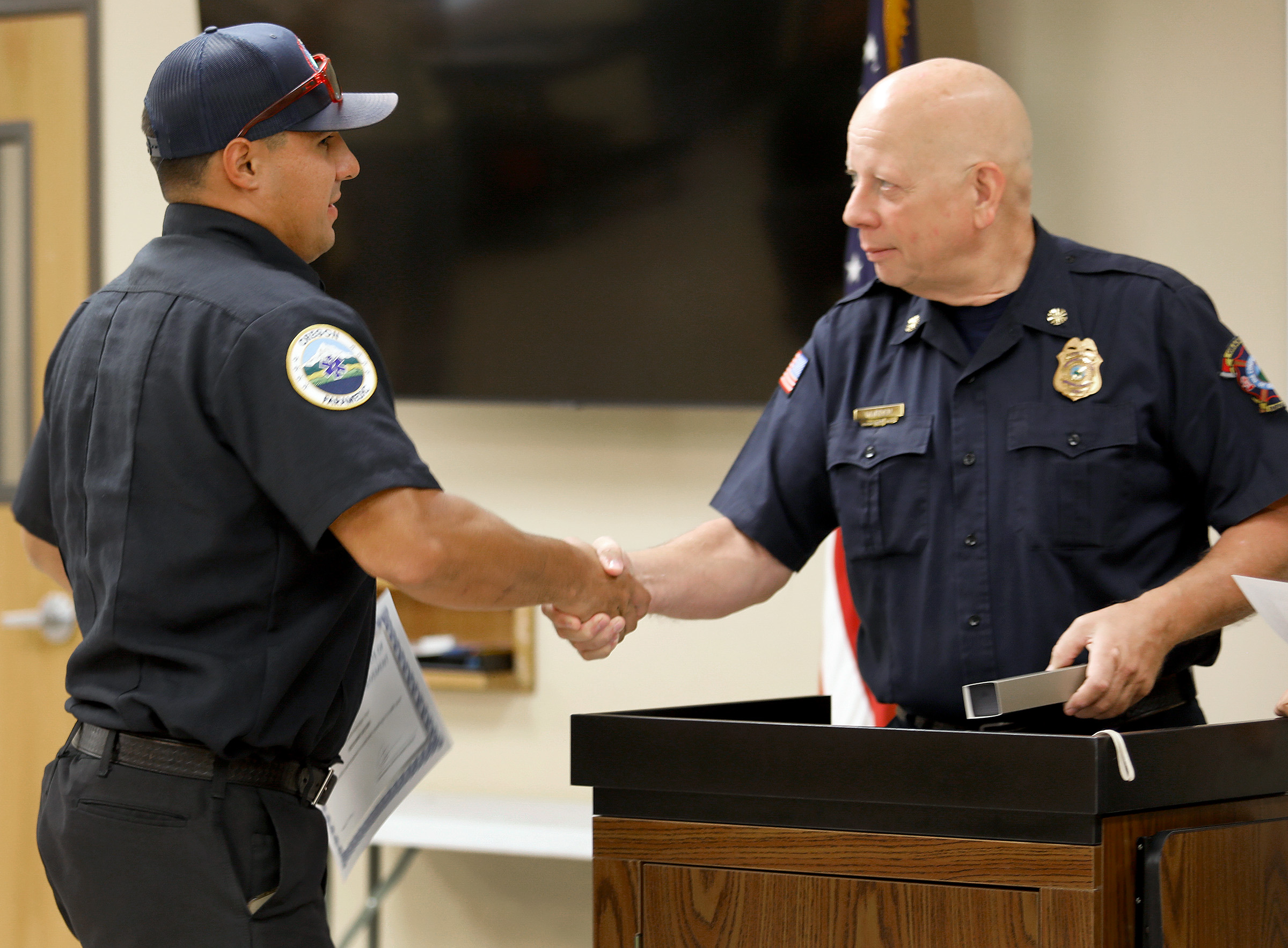 Grand Ronde Emergency Services employees honored for saving a life