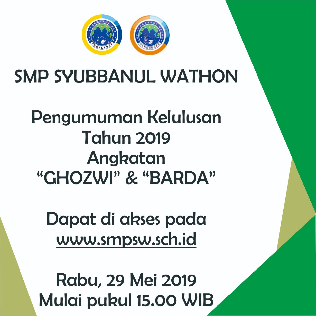 Hasil Seleksi Smp Syubbanul Wathon Tegalrejo 2021 / Smp Syubbanul
