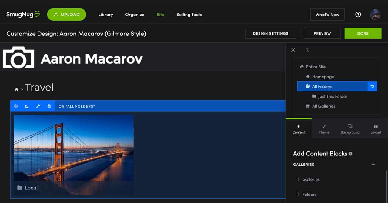 Galleries missing from my folder pages SmugMug Support