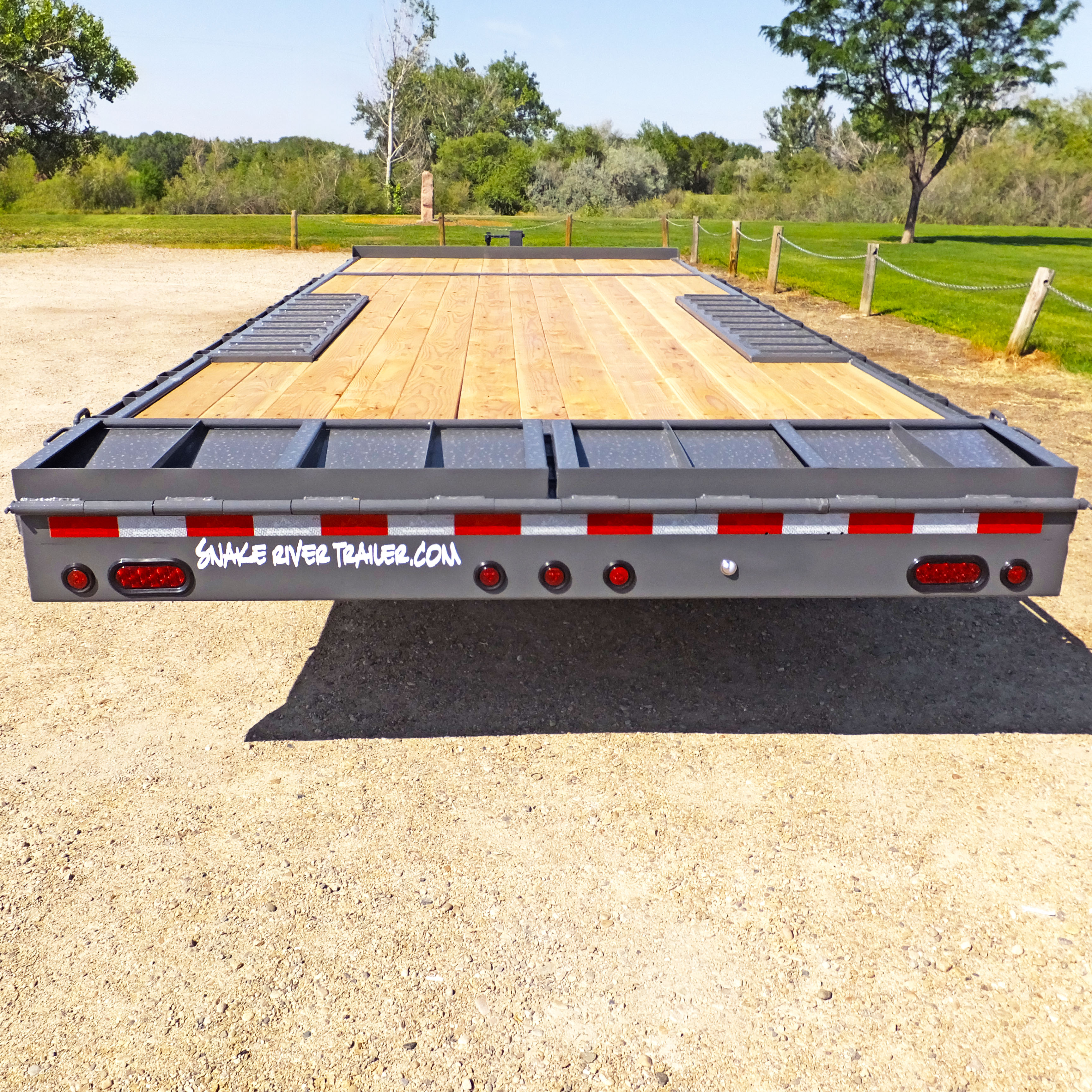 Snake River Trailer Co Deck Over 3/4 Split Tilt Flatbed Trailers