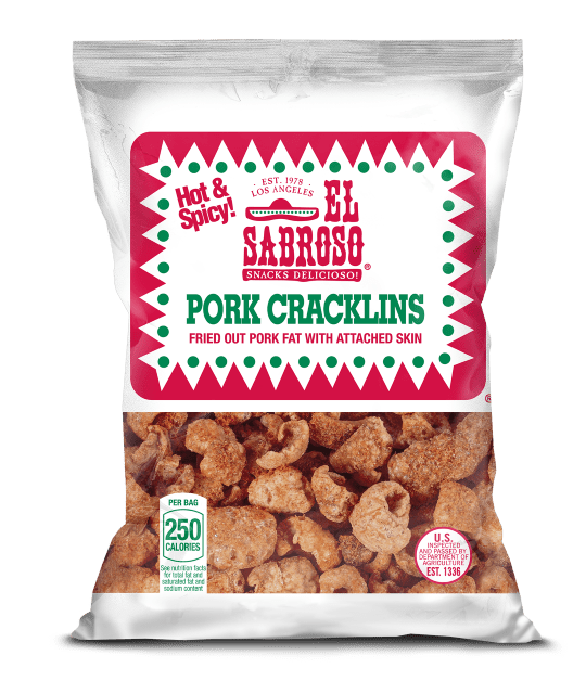 Hot and Spicy Pork Cracklins El Sabroso Snak King