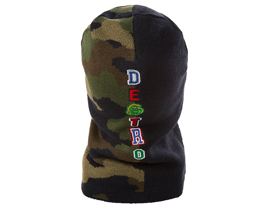 Kukla Sprayground Split Destroy Ski Mask Black/Camo Snapbacks