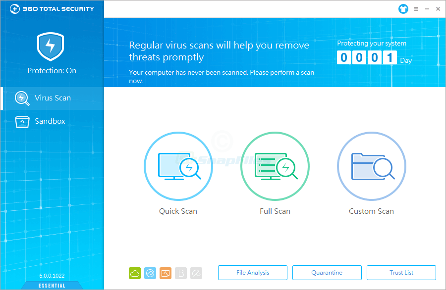 360 Total Security Essential screenshot and download at