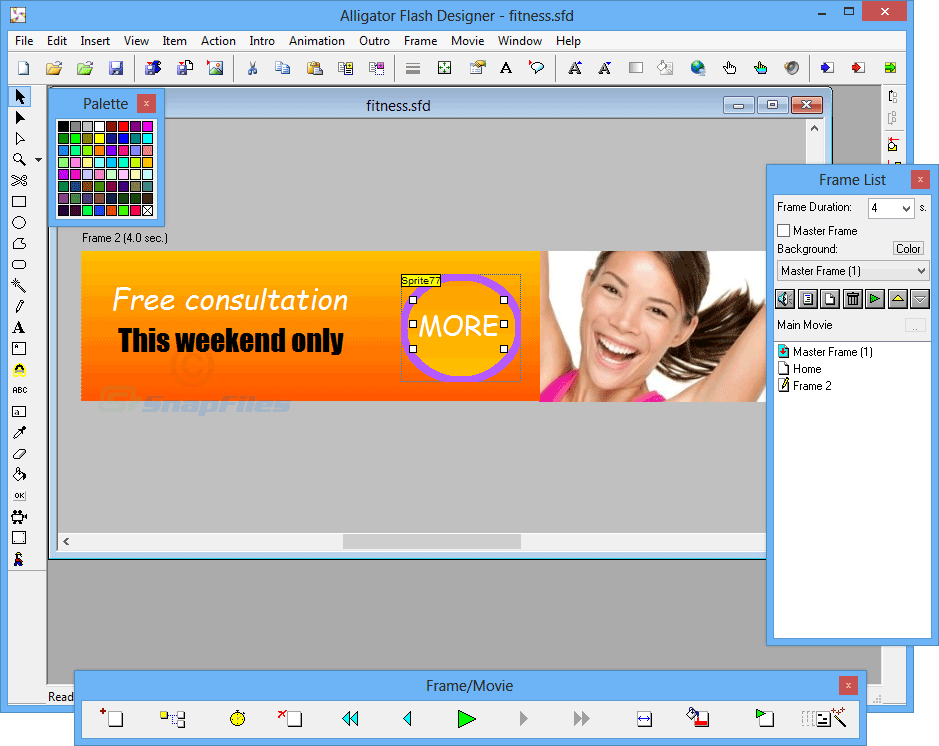Alligator Flash Designer screenshot and download at
