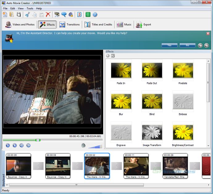 Auto Movie Creator screenshot and download at