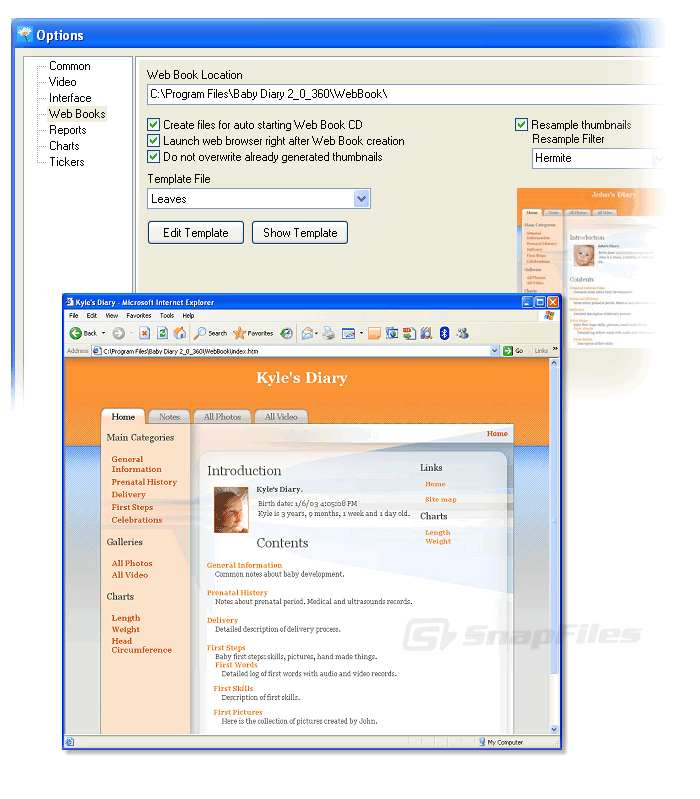 Baby Diary screenshot and download at