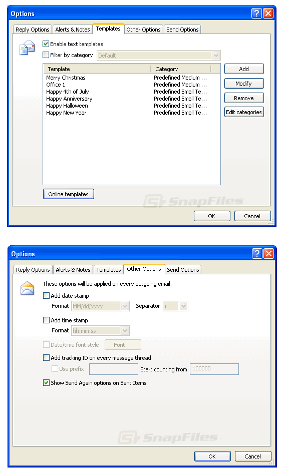 Bells and Whistles for Outlook screenshot and download at