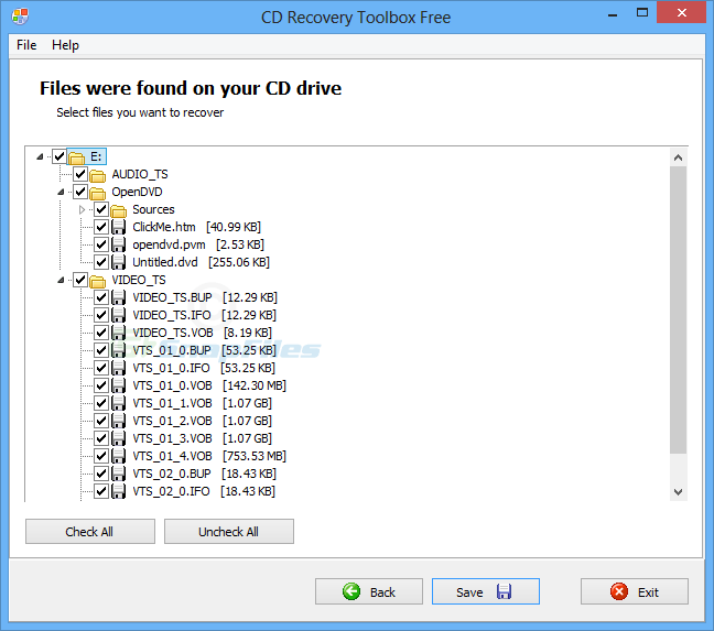 CD Recovery Toolbox Free screenshot and download at