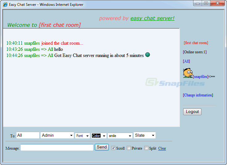 Easy Chat Server screenshot and download at