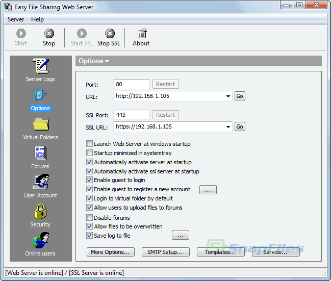 Easy File Sharing Web Server screenshot and download at