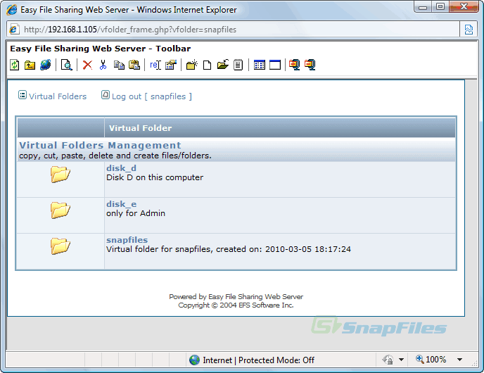 Easy File Sharing Web Server screenshot and download at