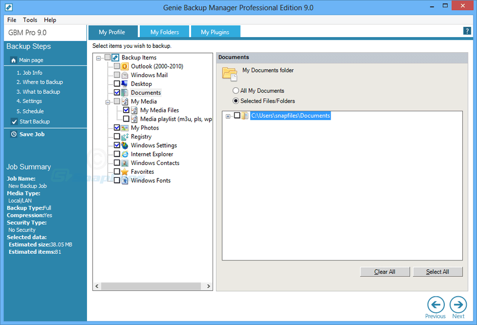 Genie Backup Manager Pro screenshot and download at