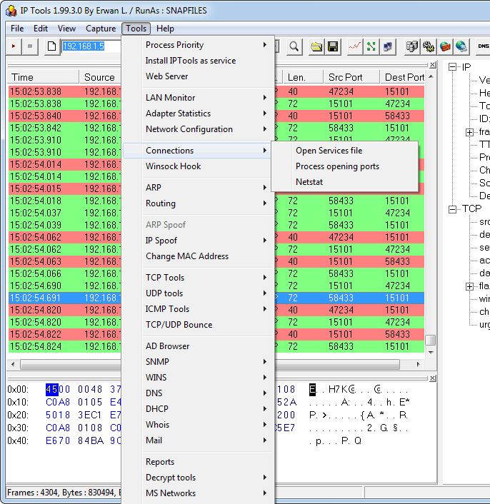 IP Tools (IP Sniffer) screenshot and download at