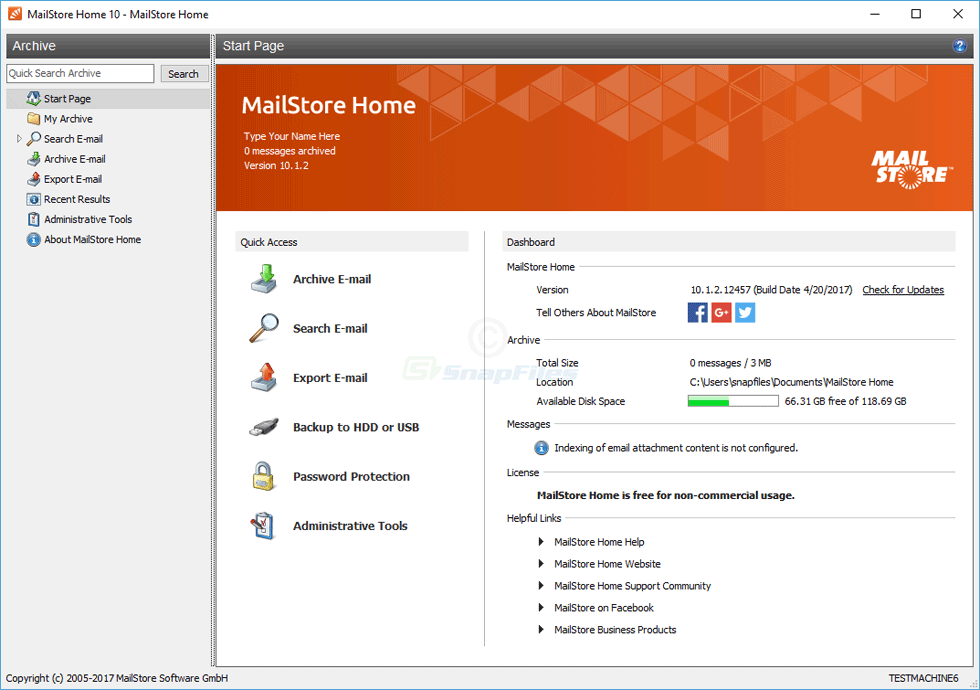MailStore Home Email Archiving and Email Backup