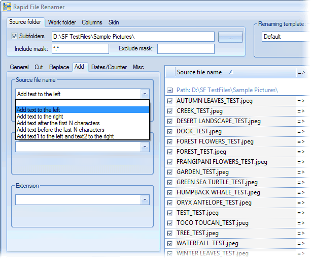 Using bulk rename utility rename greyed out paasbranding