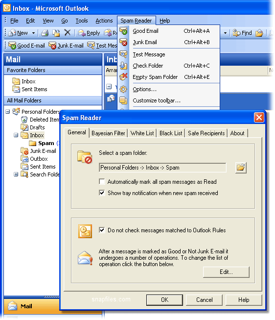 Spam Reader screenshot and download at