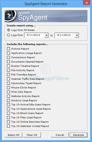 Spytech SpyAgent screenshot and download at SnapFiles.com