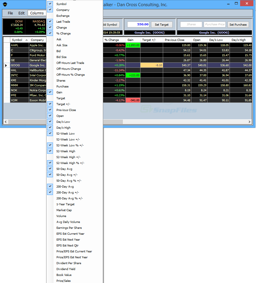 Stock Stalker screenshot and download at