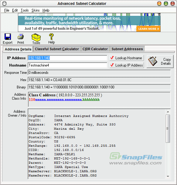 SolarWinds Advanced Calculator screenshot and download at