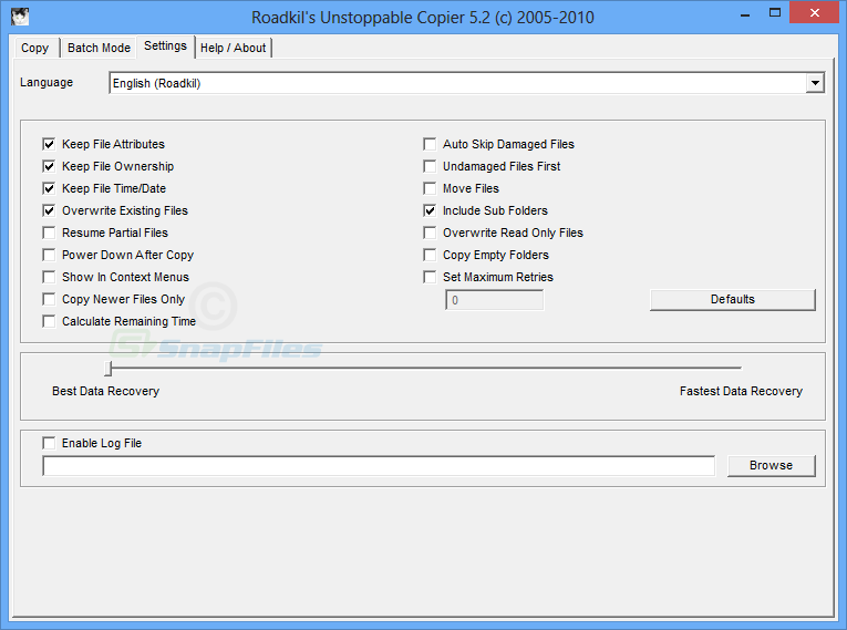 Unstoppable Copier screenshot and download at