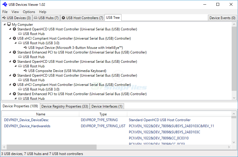 USB Devices Viewer screenshot and download at