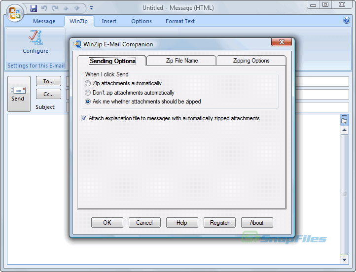 WinZip Courier screenshot and download at