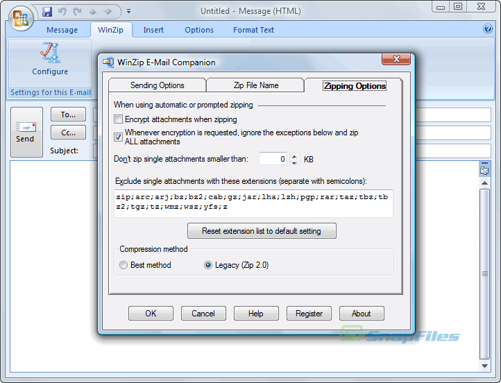 WinZip Courier screenshot and download at