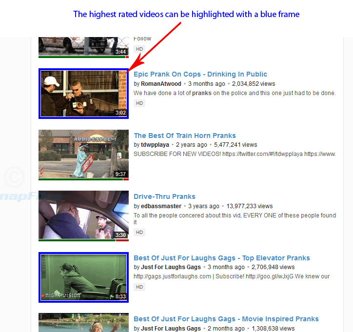 YouTube Ratings Preview screenshot and download at