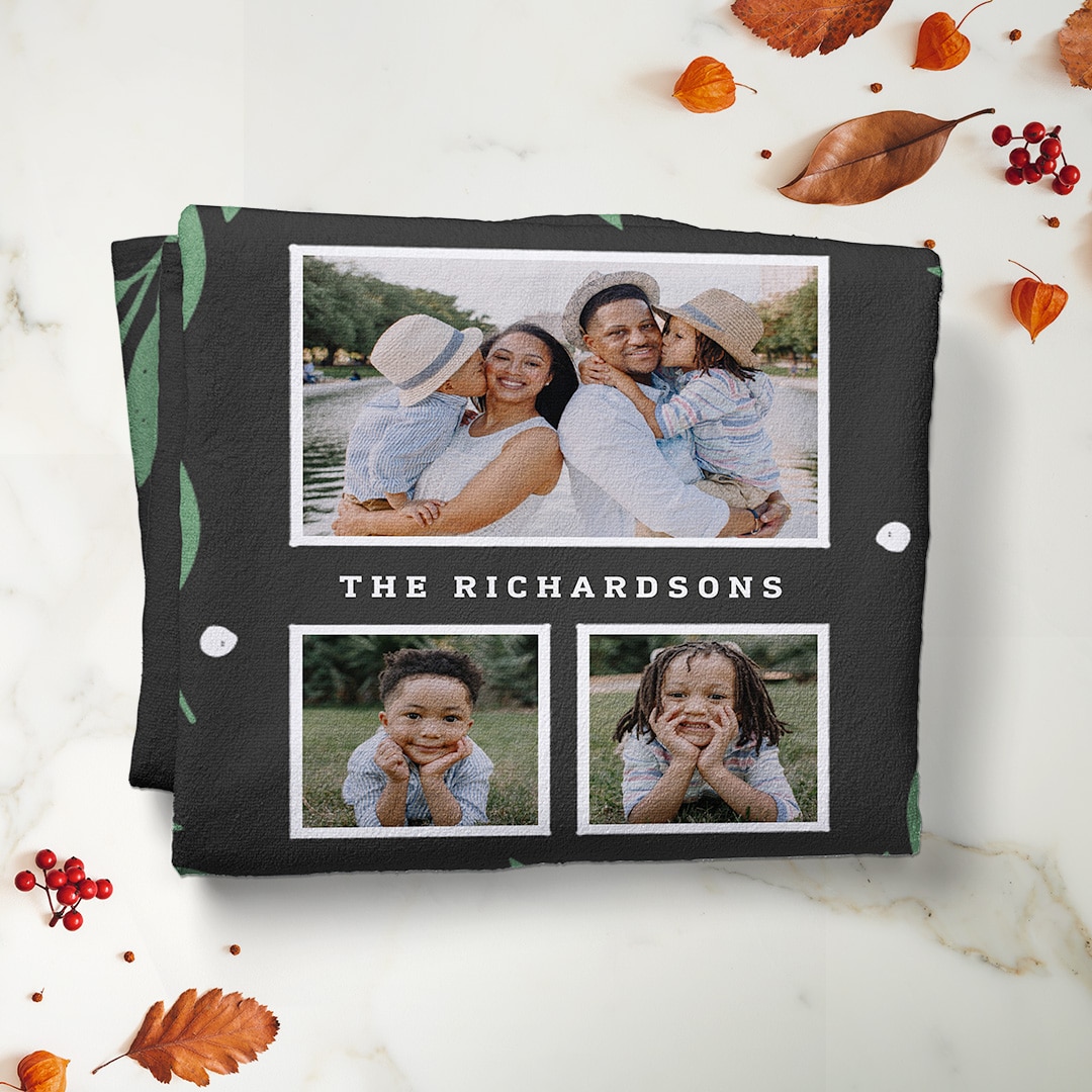 Cozy up to custom blankets — perfect for your favorite fall activities