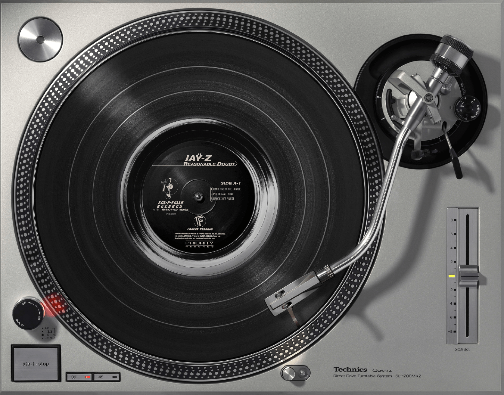 Kai Schaefer: Jay Z -Reasonable Doubt - On Silver Technics Sl 1210 Mk2 - Snap Galleries Limited