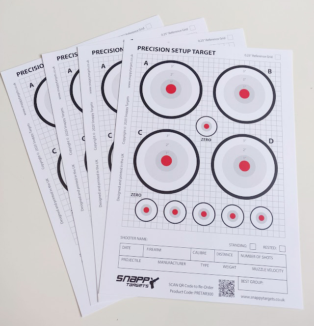 Precision Setup Targets (Rimfire, Centrefire and Air Rifle) Snappy