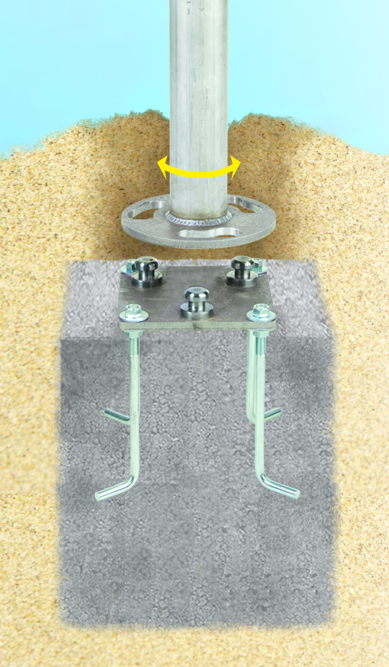 TwistLock Sand Volleyball Ground Sleeve SNA Sports