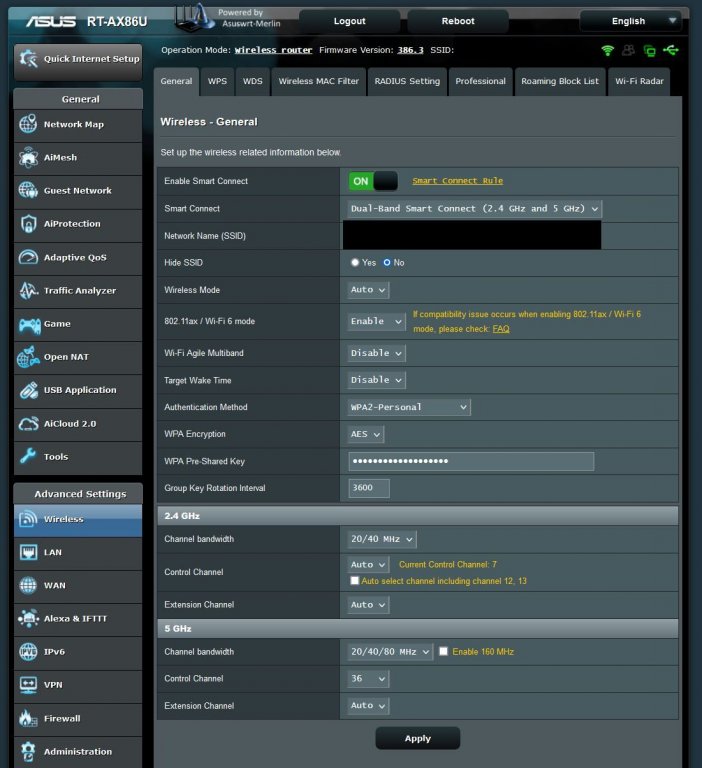 Protected Management Frames option in 386.3 Forums