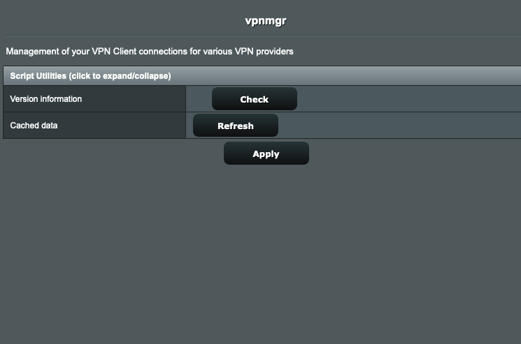 vpnmgr vpnmgr Manage and update VPN Client configurations for