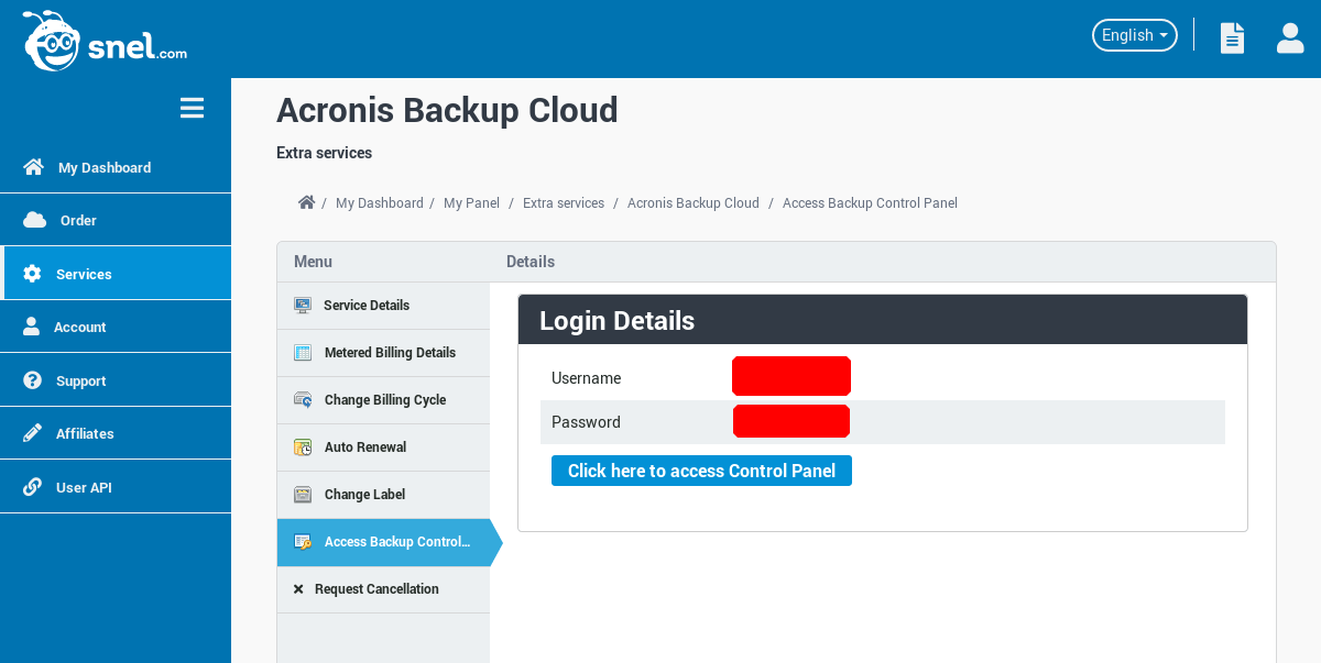 Download a complete backup from Acronis Management Console