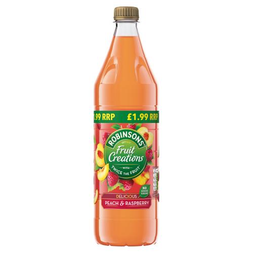 Robinsons Fruit Creations Peach & Raspberry 1 Litre A. B. Snell & Son
