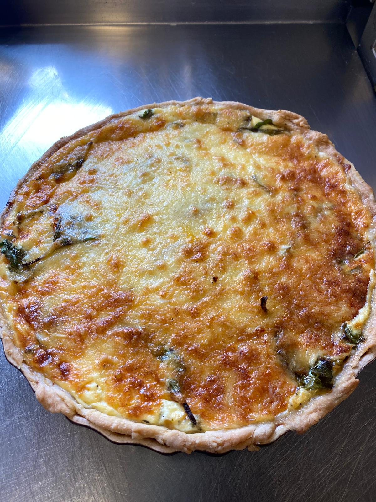 Homemade Vegetarian Quiche Whole Quiche 24 HOURS NOTICE REQ. A. B. Snell & Son