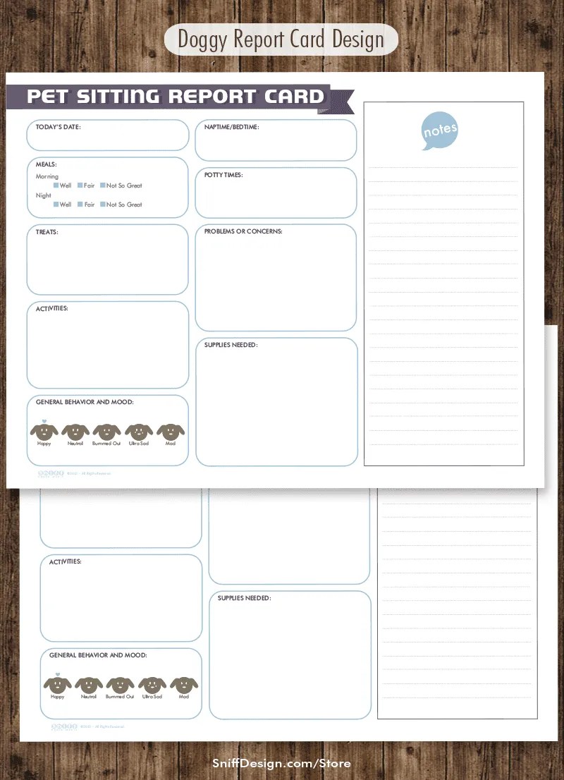 Free Pet Report Card Design
